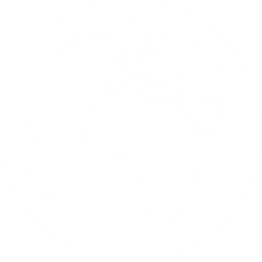 tilted svg globe centered on africa